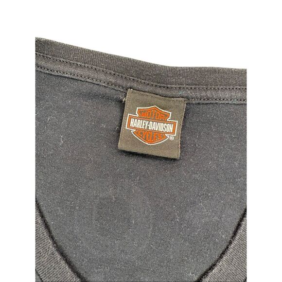 Harley-Davidson black v-neck graphic T - New Hampshire - L - Picture 5 of 7